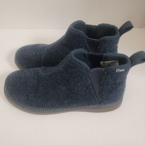 Chaco Revel Chelsea Boots Women's 9 Navy Blue Felted Gorpcore Pull On Ankle Boot